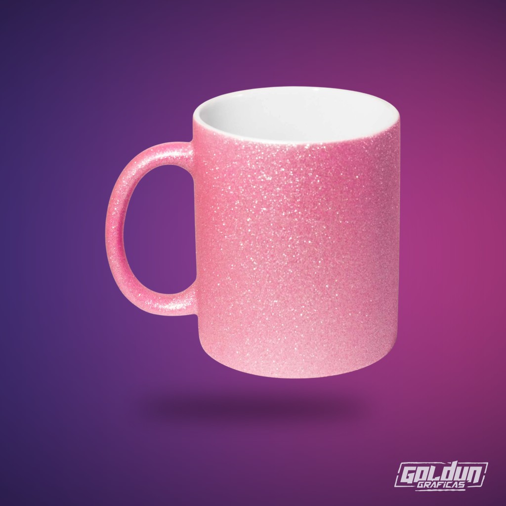 Tazón glitter rosado 11 oz