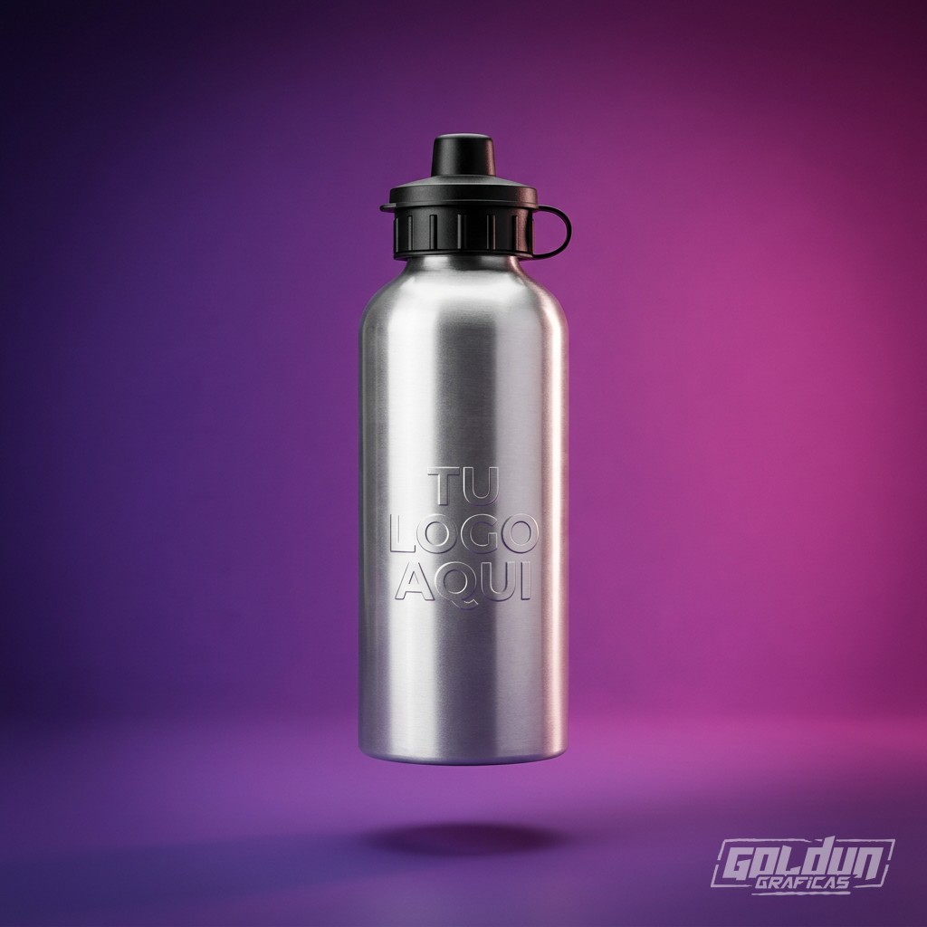 Botella deportiva de aluminio
